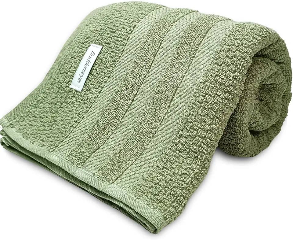 Toalha De Rosto Buddemeyer Vanilla Extra Soft 100% Algodão Alta absorção Macia Grande 48 x 80cm (Verde 1171)