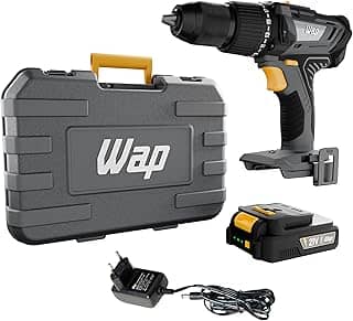 WAP Parafusadeira e Furadeira com Impacto à Bateria 1/2' 21V K21-ID03, com Maleta Organizadora, Torque 20 Níveis, Bivolt
