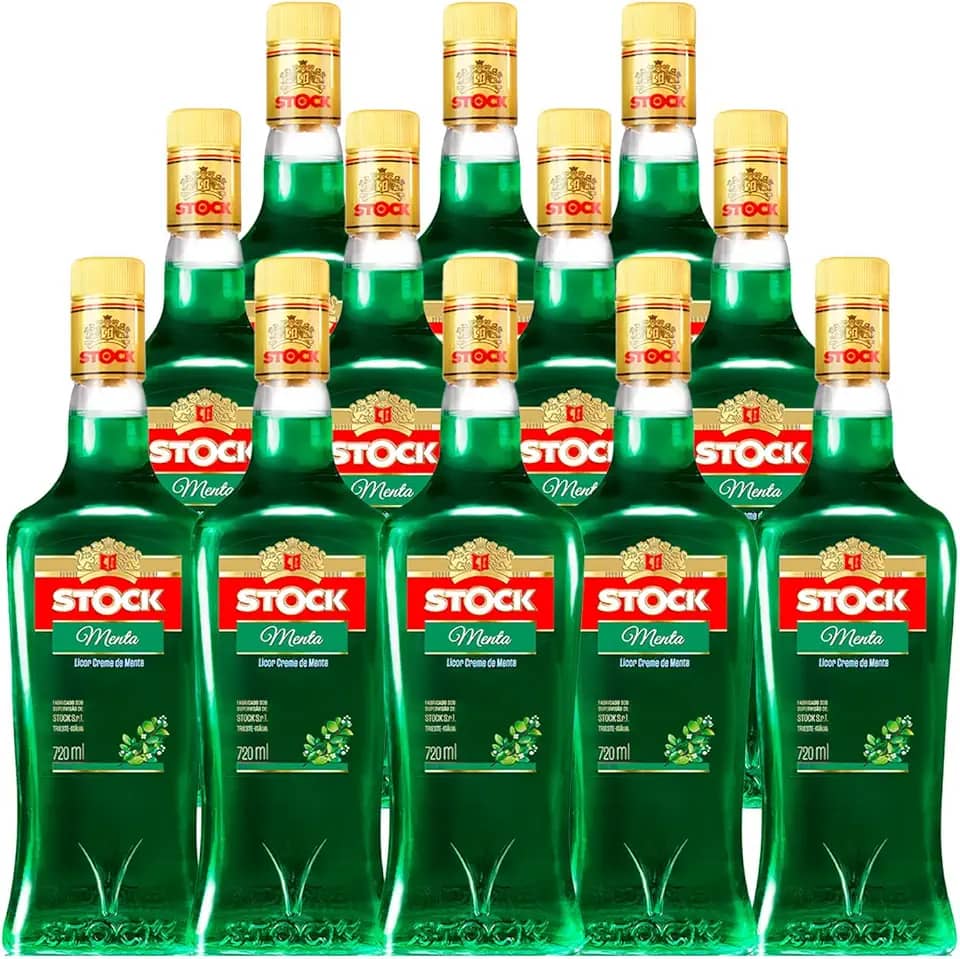Licor Creme de Menta Stock 720ml 12 Unidades
