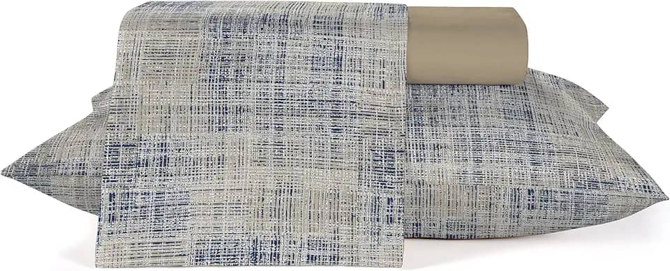 Jogo Roupa de Cama Casal 150 fios 50% algodão, 50% Poliéster Teka Ternura Plus