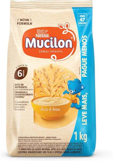 Cereal Infantil Mucilon Arroz e Aveia, 1kg
