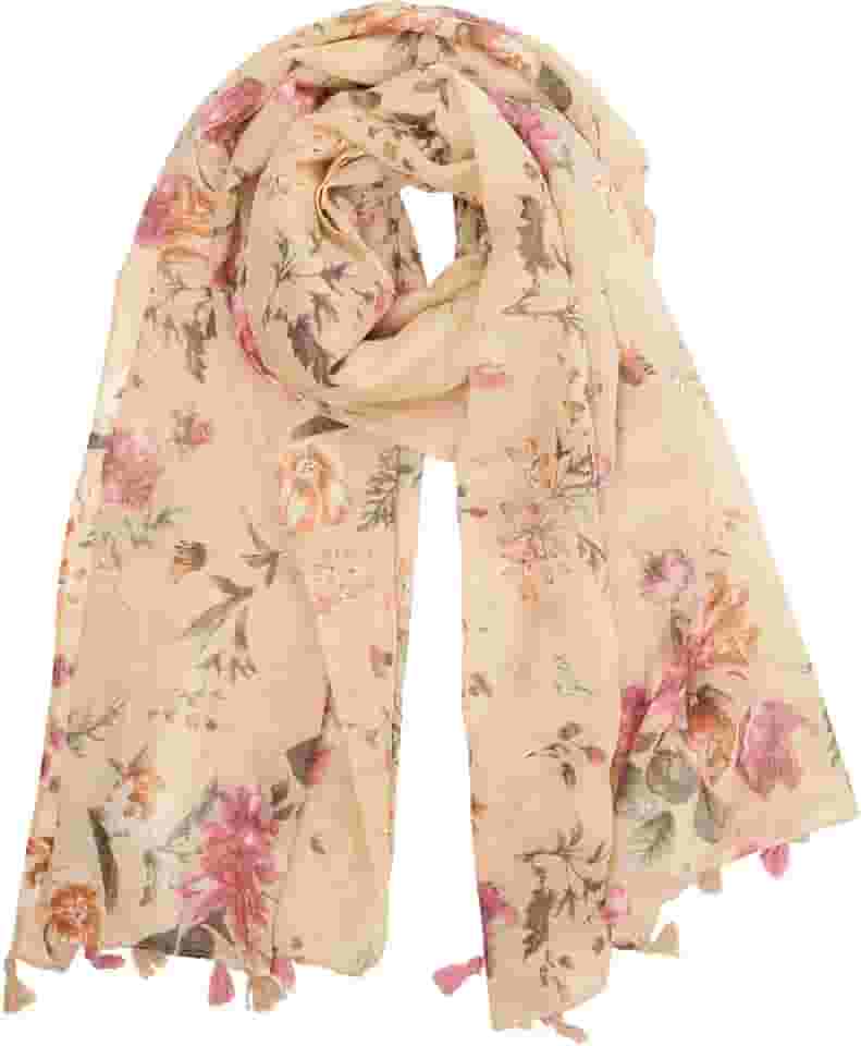 Cachecol grande Boho para mulheres, leve, floral, estampado, outono, inverno, moderno, com franjas, xale