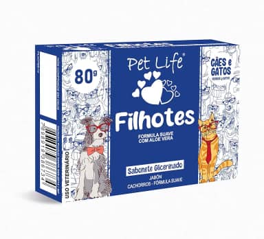 Sabonete Filhotes Pet Life Cães e Gatos 80 g