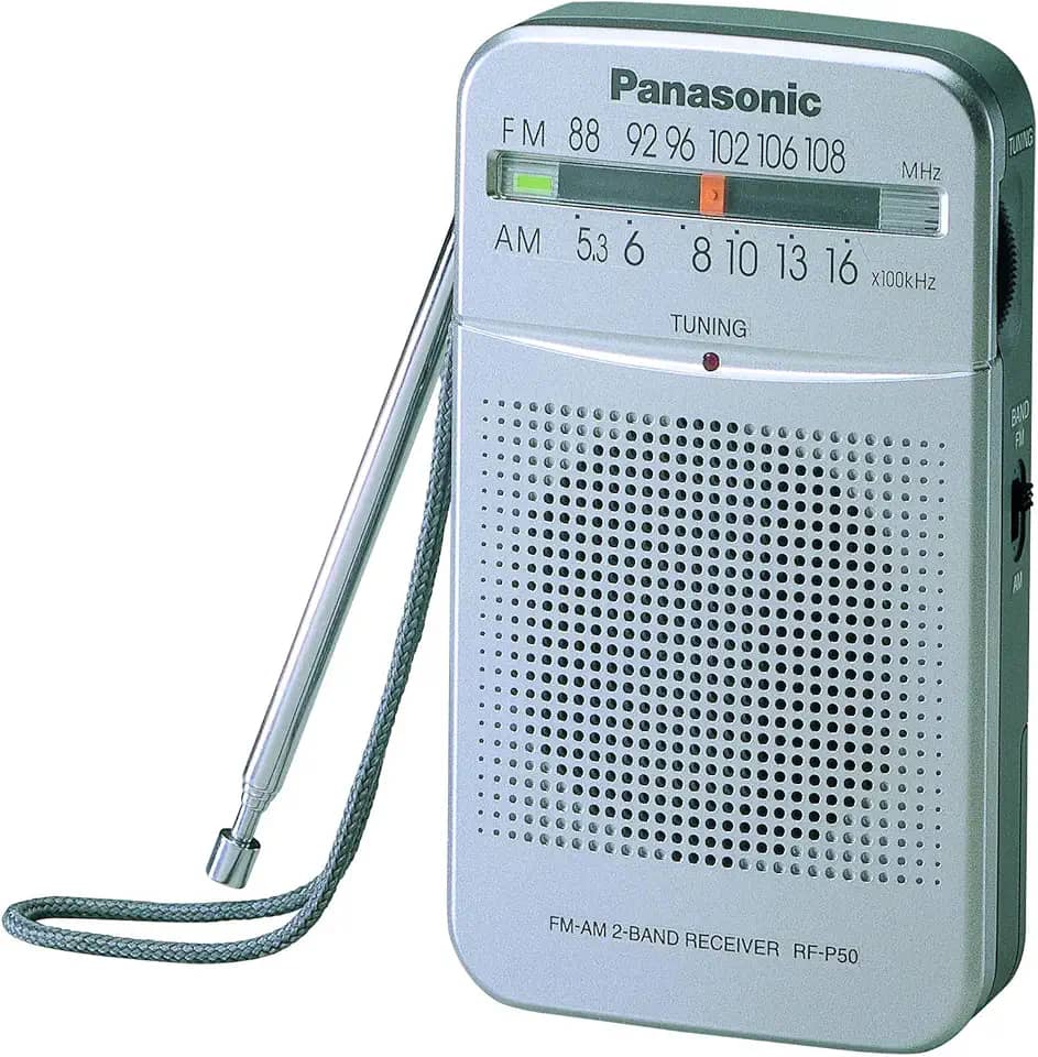 Rádio de bolso Panasonic AM/FM RF-P50 WLM