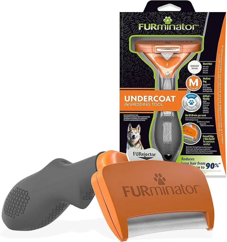 FURminator Ferramenta de remoção de pelos para cães de pelo médio curto 9-23 kg, T691665