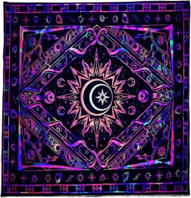 ZHOUSUFEN Toalha de mesa de tarô profissional, toalha de mesa de tarô quadrada para bruxaria, melhora a experiência de leitura de cartas