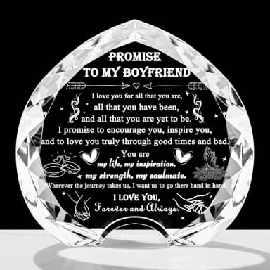 Presentes exclusivos para namorada do namorado - Presentes de coração de cristal personalizados para minha namorada que tem tudo - Ideias de presentes de aniversário de casamento, dia dos namorados