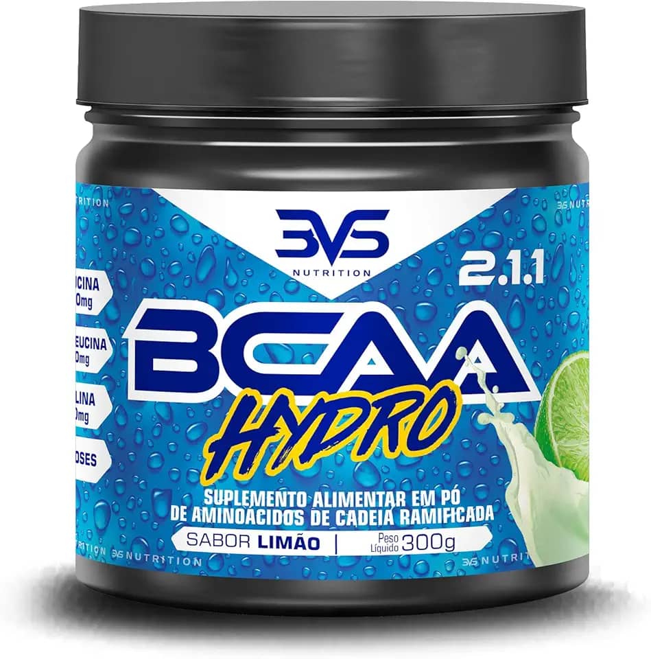 BCAA Hydro 300g | Sabor Limão | 3VS Nutrition