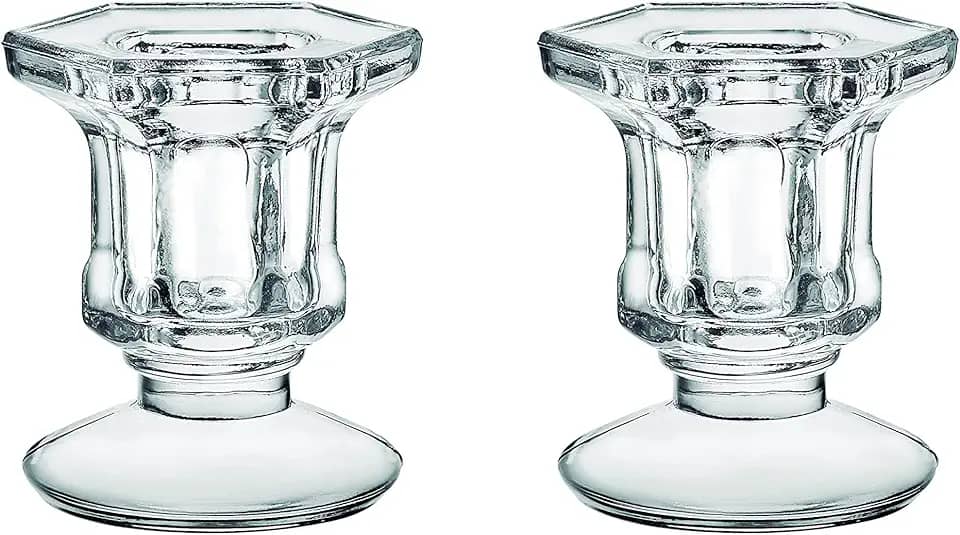 Haüskraft - Jogo de Castiçal, Veneza, 2 Peças, Western Incolor