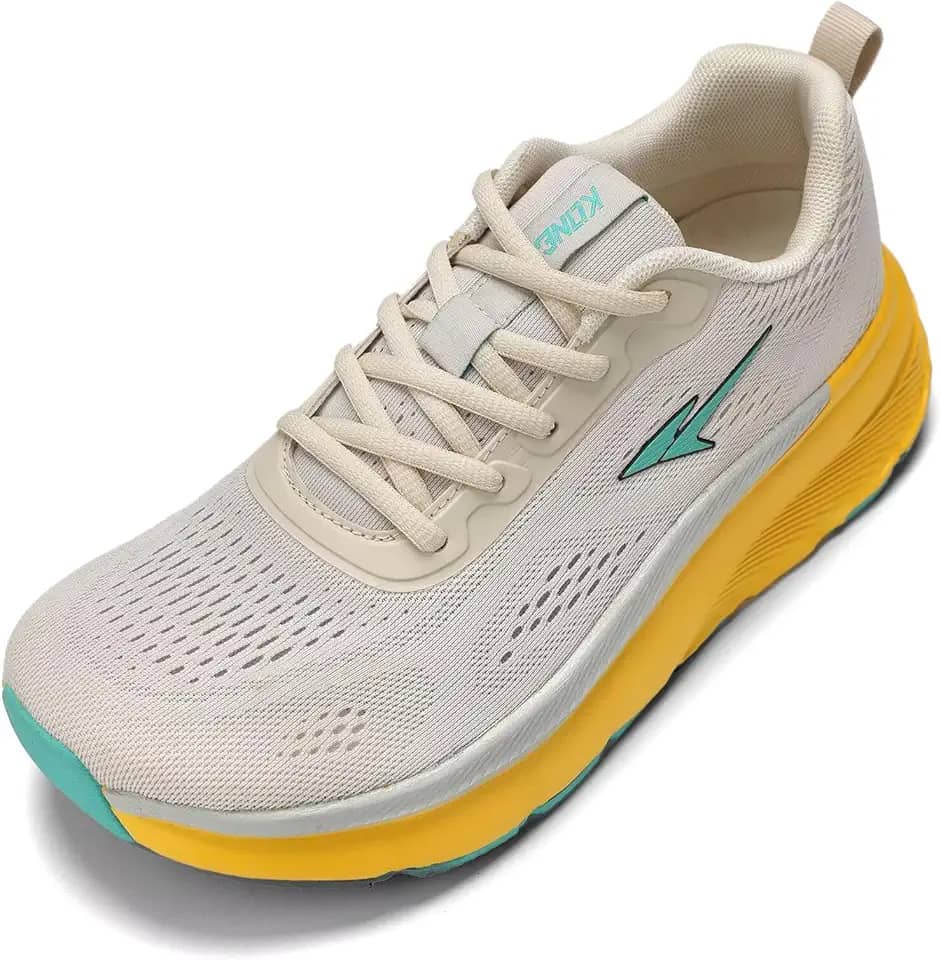 Tênis masculino de corrida de estrada acolchoado, antiderrapante, para pés largos, confortável, atlético, academia, treino, largura larga