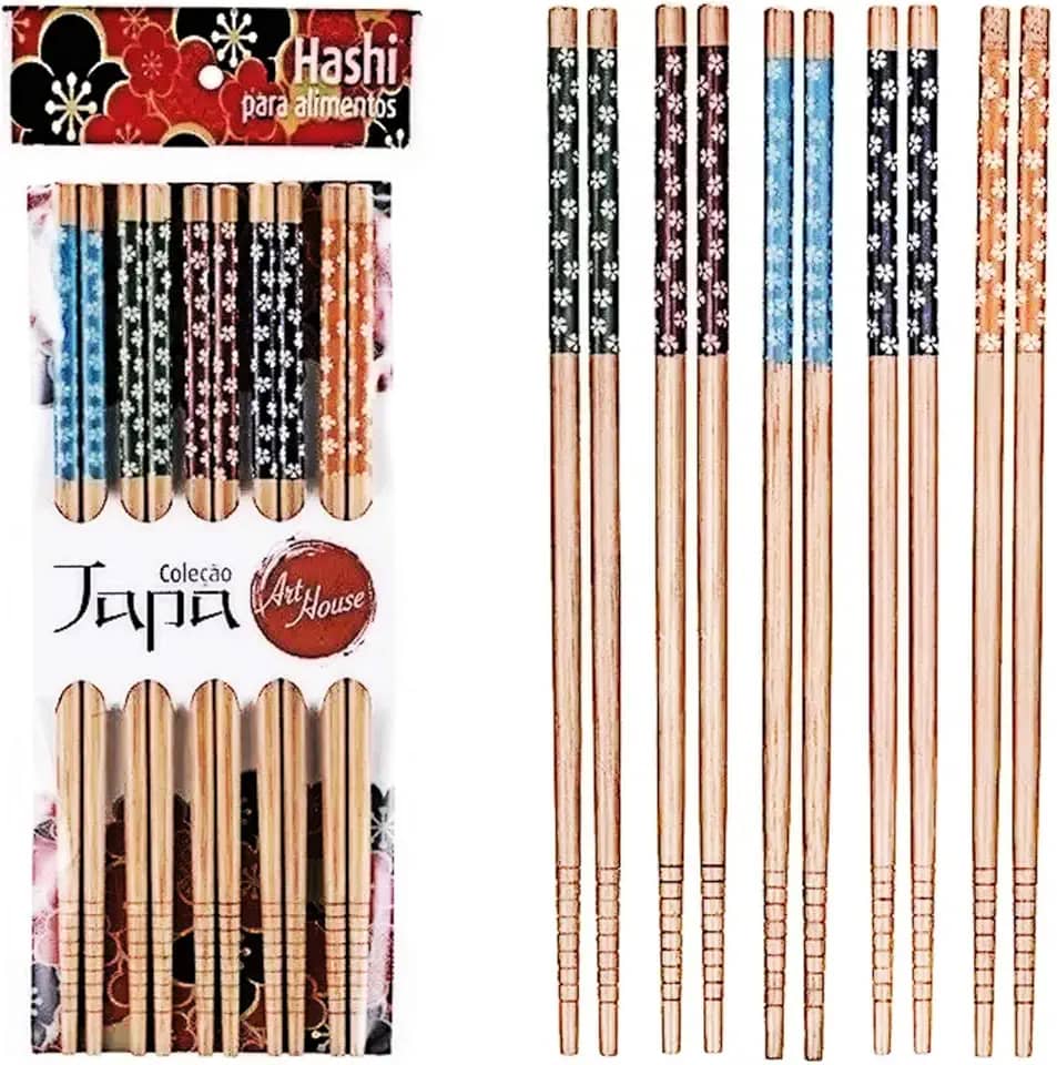 Hashi de Bambu c/ 5 Pares - Art House