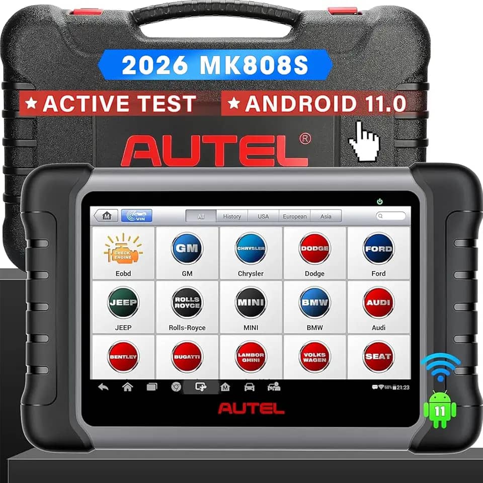 Autel Scanner MaxiCOM MK808, 2022 Newest OBD2 Car Diagnostic Scanner, Equipped with 28+ Maintenance Functions, All System Diagnosis, IMMO/EPB/BMS/SAS/TPMS/AutoVIN/ABS Bleeding
