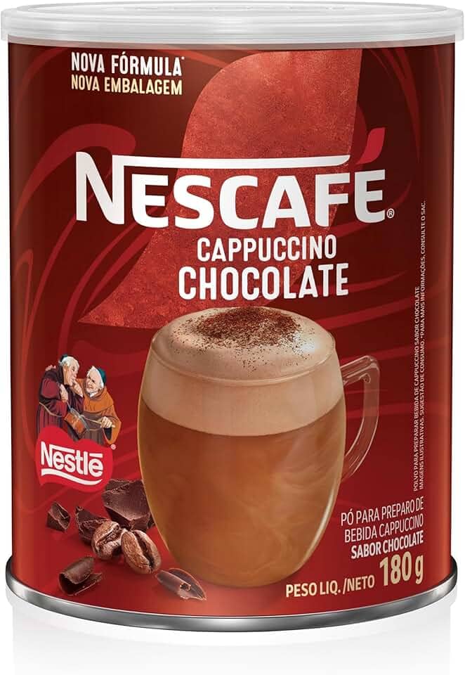 Café Solúvel Nescafé Cappuccino Dois Frades Lata 180g