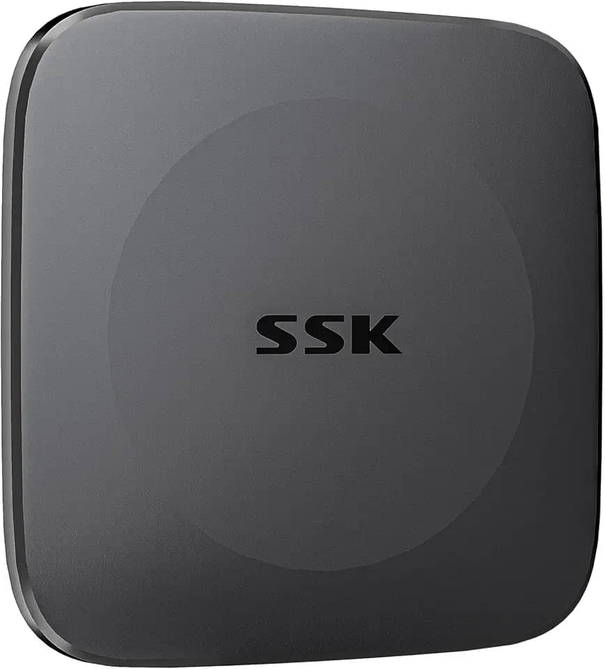 SSK SSD externo de 256 GB, disco rígido SSD portátil de até 550 MB/s, unidades de estado sólido tipo C + USB A Unidade de armazenamento externo USB 3.2 GEN2 USB C para iPhone 15/Android/Windows/Tablet