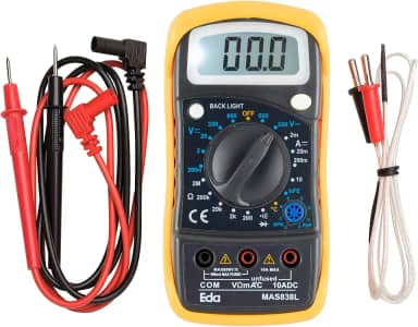 Eda Multímetro Digital com Sensor de Temperatura e Tela Iluminada