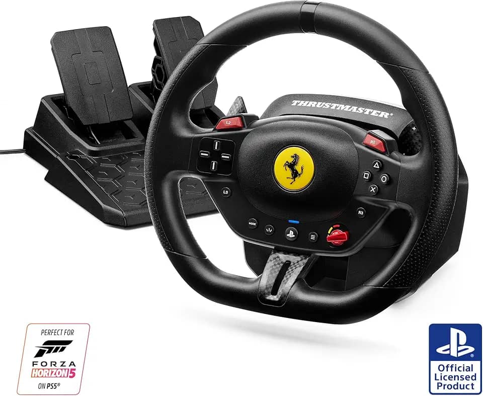 Thrustmaster T98 Ferrari 296 GTB, Racing Wheel for PS5, PS4, PC