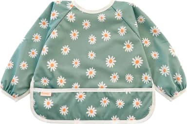 Torange Babador de bebê, babador de manga comprida para crianças, babador à prova d'água para bebê, avental de desmame com LED, babador de alimentação lavável na máquina