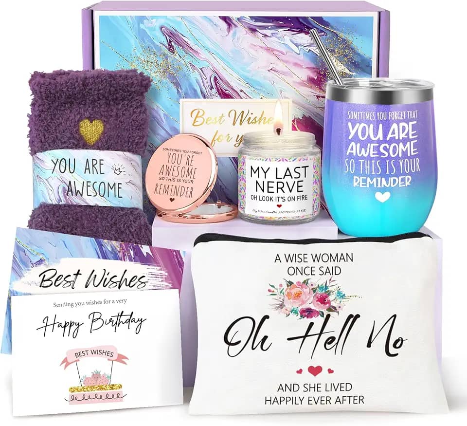 para mulheres, presentes para mulheres, para melhor amiga, cesta de presentes de feliz aniversário para mulheres, presentes de amizade para mulheres amigas, presentes para amigas colegas de trabalho irmã mãe esposa dela