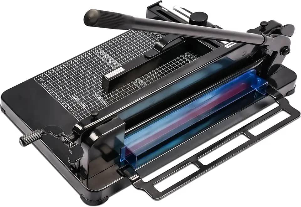 Guilhotina de Papel Semi, Paper Cutter, Guilhotina de Papel, Guilhotina de Papel A4, Cortador de Papel, Cortador de Papel de Mesa, Corta Até 400 Fls Tam A4