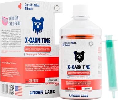 X-Carnitine Lipo Drive | Under Labz | Linha Essentials (480ml) – 48 doses | L-Carnitina Líquida, Energia e Foco Metabólico – Suplemento para Definição e Performance Diária (480ml (48doses), Red Fruits)