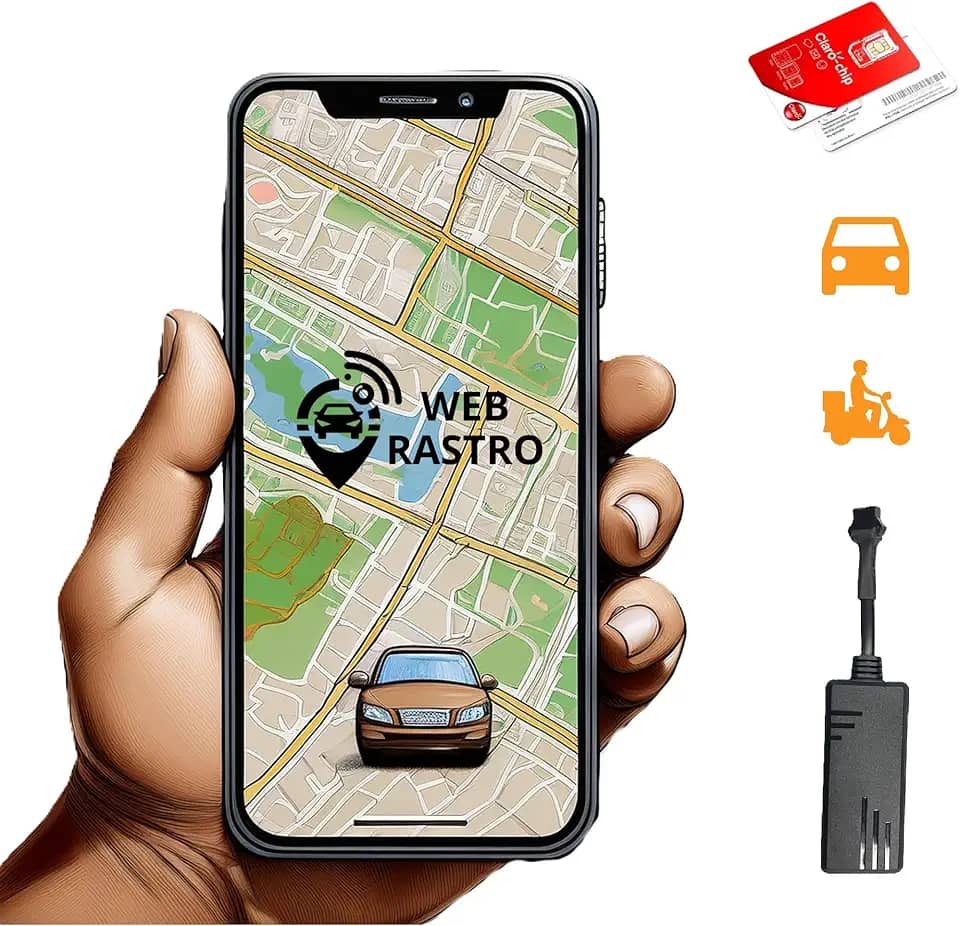 Kit de Rastreador Veicular com aparelho + chip + bloqueador + plataforma (1 veiculo)
