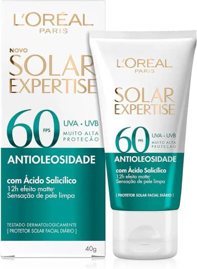 L'Oréal Paris Solar Expertise Antioleosidade FPS 60 - Protetor Solar Facial 40g