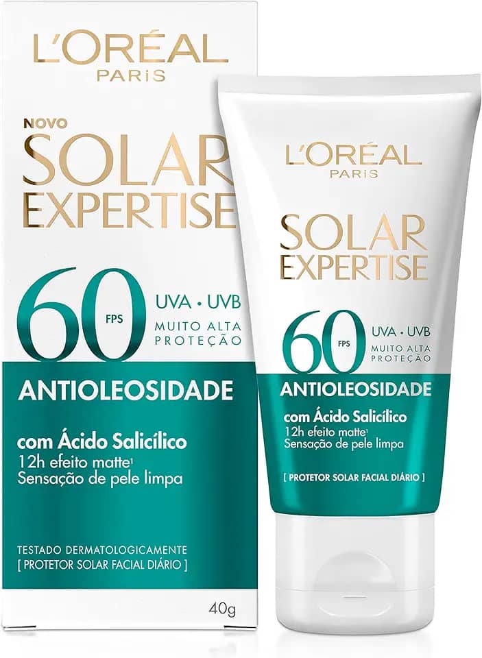 L'Oréal Paris Solar Expertise Antioleosidade FPS 60 - Protetor Solar Facial 40g