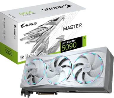 Gigabyte Placa gráfica AORUS GeForce RTX 5090 MASTER ICE 32G - 32GB GDDR7, 512bit, PCI-E 5.0, 2655MHz Core Clock, 3 x DP 2.1a, 1 x HDMI 2.1b, NVIDIA DLSS 4, GV-N5090AORUSM ICE-32GD