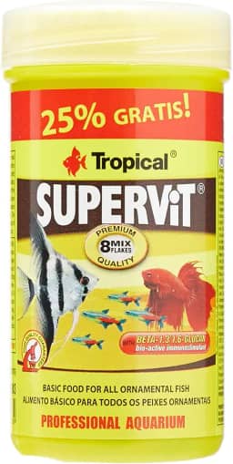 Ração Tropical Supervit Flake Para Peixes 25g Tropical Para Peixes