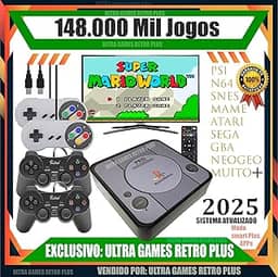 TOYUTOYI Video Game Retro Premium + 114 Mil Jogos + 4 Controles + Atualizado