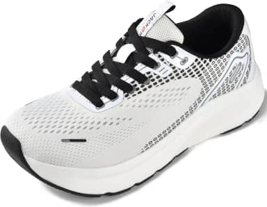 Sapatos masculinos com bico largo, suporte de arco, tênis de largura larga para corrida, caminhada, tênis, ortopédico, fascite plantar, treino, com sola grossa acolchoada zero drop