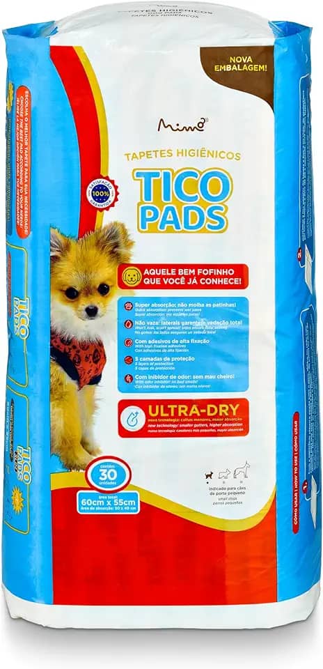 Tapete Higiênico Tico Pads 30 Unidades