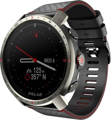 Polar Grit X Pro Titanium - Smartwatch Multiesportivo com GPS, Durabilidade Militar, Vidro de Safira, Frequência Cardíaca no Pulso, Bateria de Longa Duração, Navegação, Esportes ao ar livre