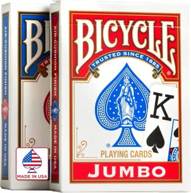 Bicycle Baralho padrão e jumbo – Baralho único – Poker, Rummy, Canasta, Pinochle, Euchre, Blackjack