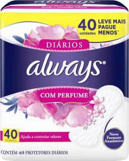 Protetor Diário Always Com Perfume - 40 unidades