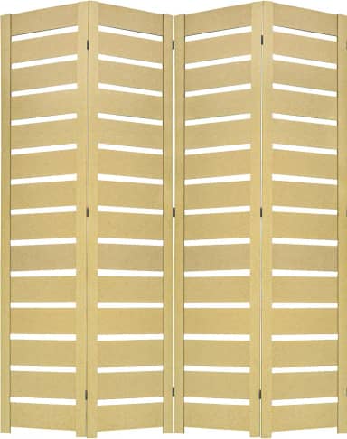 Biombo Slim Divisória de Ambiente Sanfonado MDF Painel Separador (4, Horizontal)