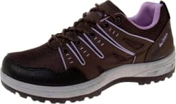 Tênis feminino para trilha, acampamento, caminhada ao ar livre, Marrom, roxo, 36