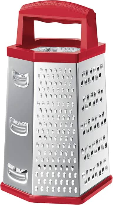 Euro Home - Ralador inox com 6 Faces de 9'' Vermelho - PRP5357-VM