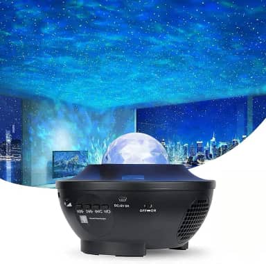 Projetor de Luz, Projetor, Projetor de Estrelas, Galaxy Projector, 10 Cores de Iluminação, Rotação de 360°, Projeção de Onda Dinâmica