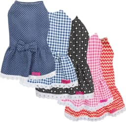 Vestido para Cães Fêmeas Básico Chic Clássico Colorido Sortido - n.3