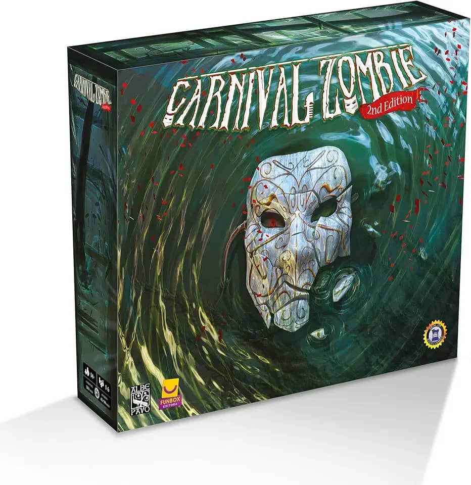 Funbox Jogo de Tabuleiro Cooperativo Carnival Zombie para 1 a 6 Jogadores - Segunda Edição Expandida