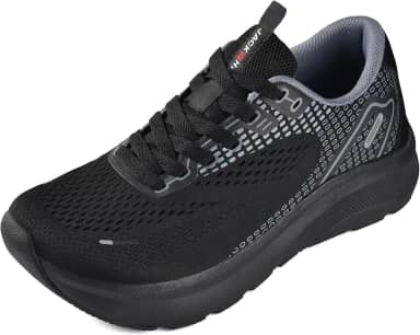 Sapatos masculinos com bico largo, suporte de arco, tênis de largura larga para corrida, caminhada, tênis, ortopédico, fascite plantar, treino, com sola grossa acolchoada zero drop
