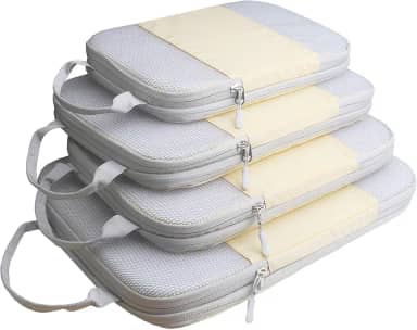 Cubos de compressão para malas, conjunto com 6/4 organizadores de viagem Gowraps para bagagem/bagagem de mão/mochila, organizador de viagem compressível, conjunto de bolsas e bolsas de armazenamento