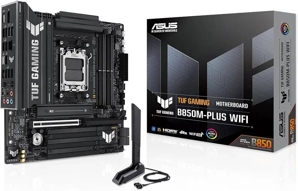 ASUS TUF GAMING B850M-PLUS WIFI Placa-mãe AMD AM5 ATX 18 Portas USB 24 Pinos