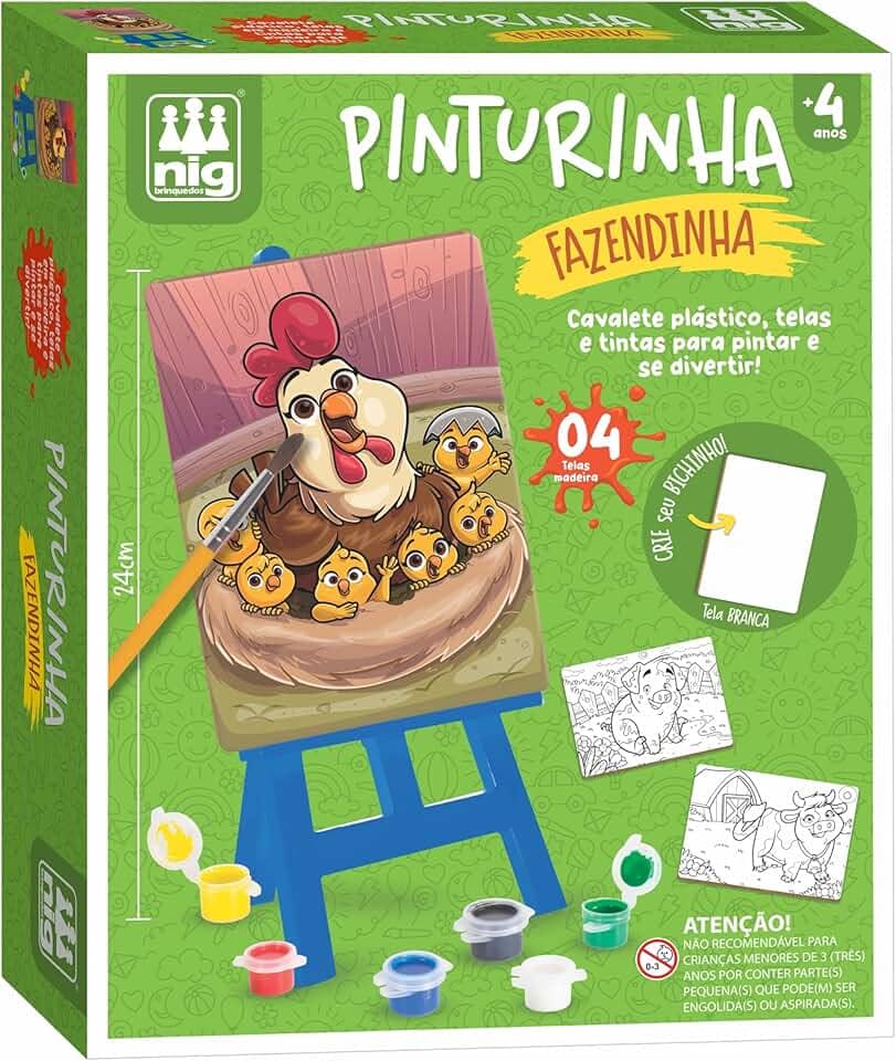 Nig Brinquedos Kit de Pintura Infantil Pinturinha Fazendinha