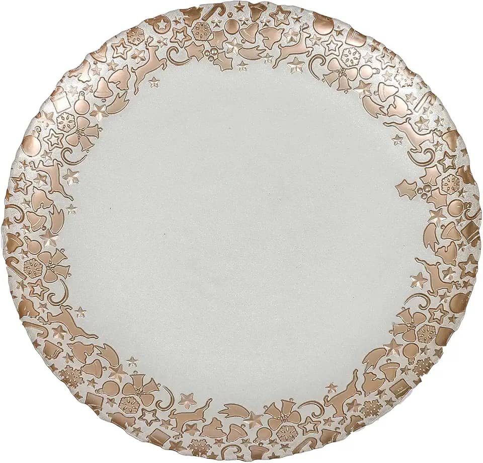 Tuut Linha Decoração Prato de Vidro para Decoração Hope 33,5cm