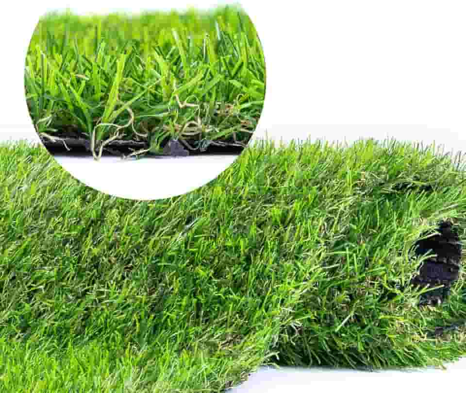 Grama Sintética 30mm Bicolor Soft Semelhante Natural - Por m2 (4m² - 2m x 2m)