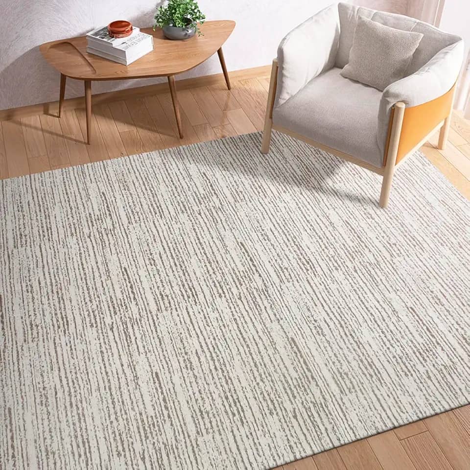 Tapete Sala Boho Antiderrapante 2,00m x 1,40m Estonado Cru Caramelo Artesanal