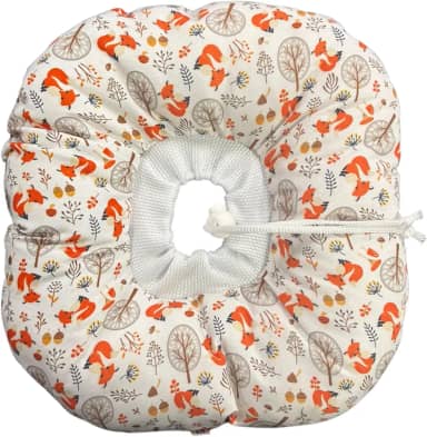 Colar Elizabetano Cães e Gatos PETYC Ajustável Confortável Pós-Cirúrgico Proteção Essencial (Branco - Raposa, G)