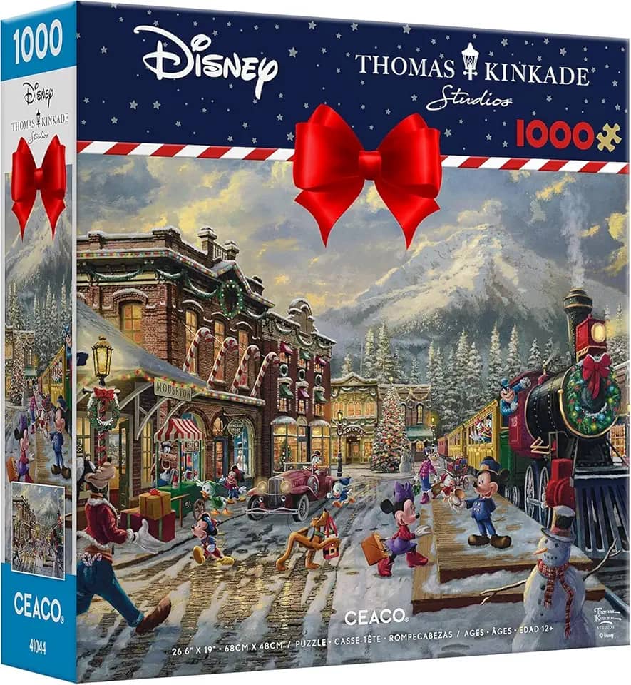 Ceaco Thomas Kinkade, Disney Holiday, Candy Cane Express - Puzzle de 1000 peças